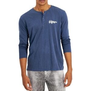 𝅺heroes Motors Blue Classic Seven Graphic Tee Henley Shirt XL